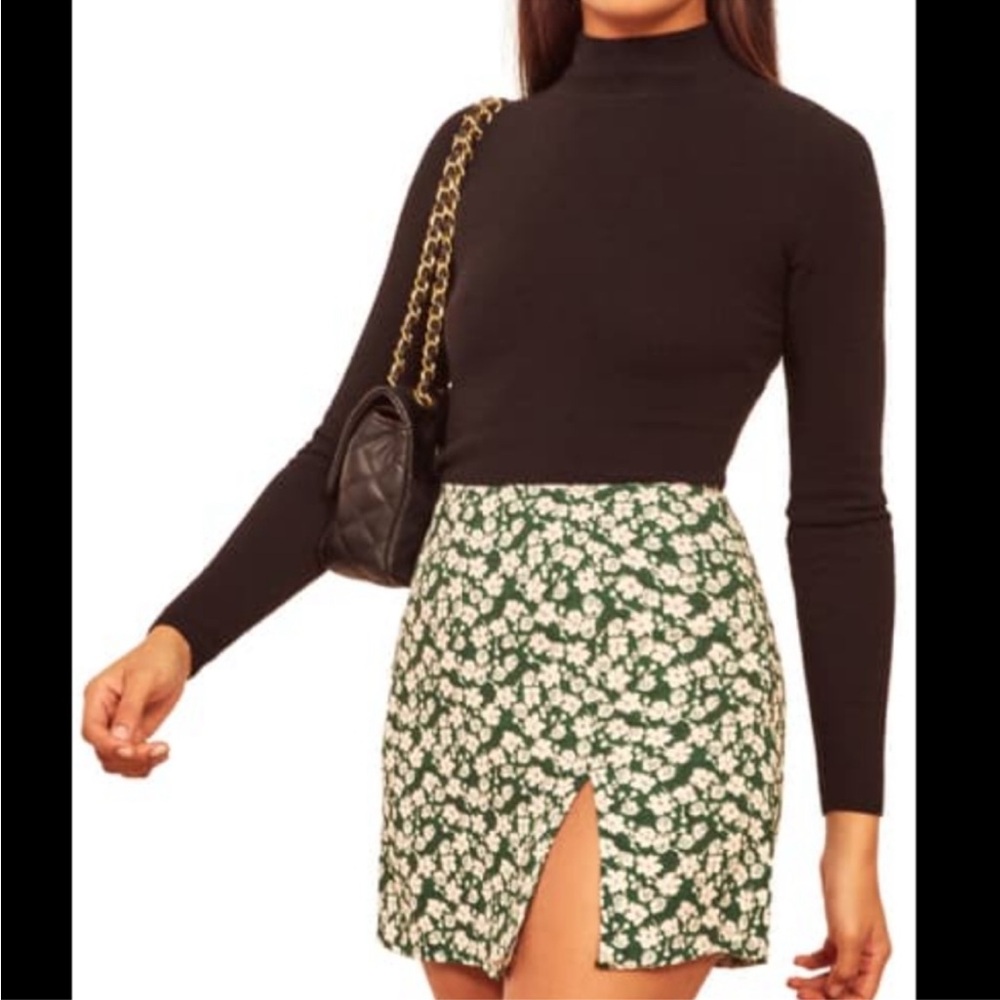 Reformation Margot Skirt in Cilantro 2